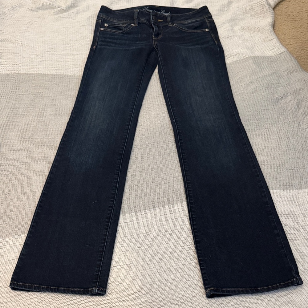 American Eagle Outfitters Dark Indigo Wide Leg Jeans
